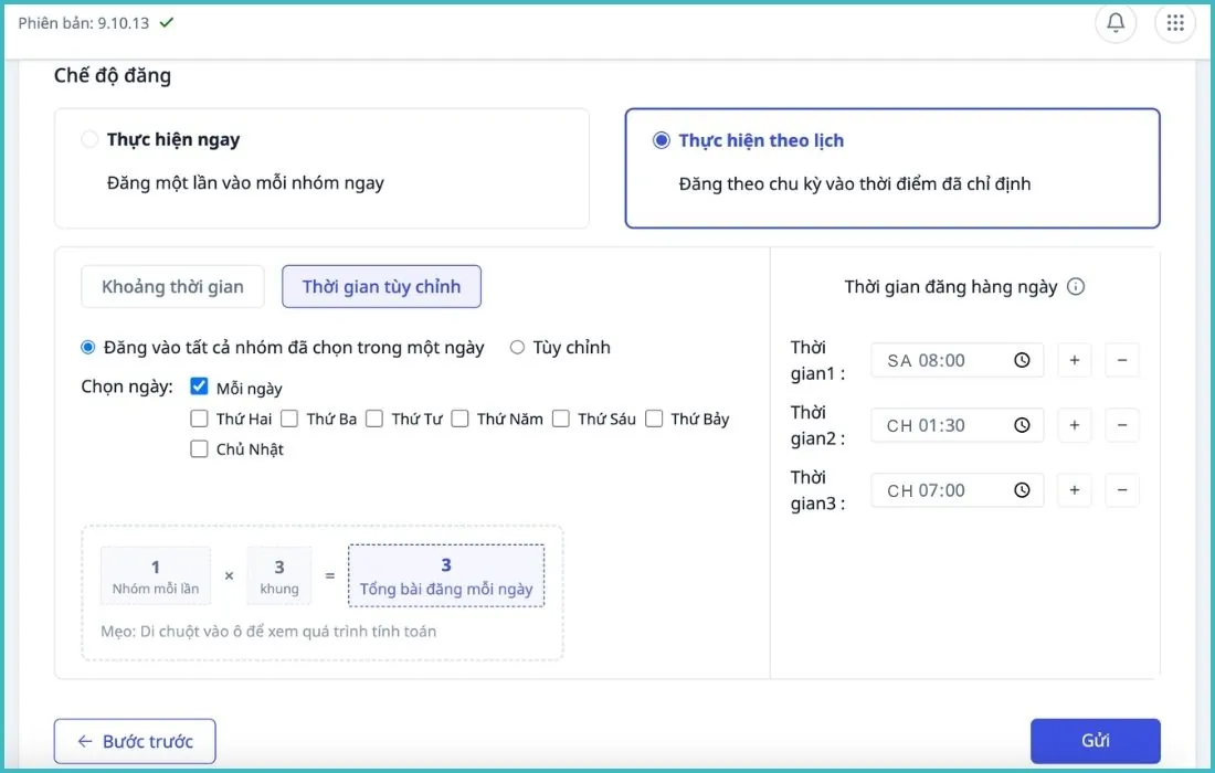 Cài đặt giãn cách giữa các bài đăng để giảm rủi ro bị khoá tài khoản Facebook